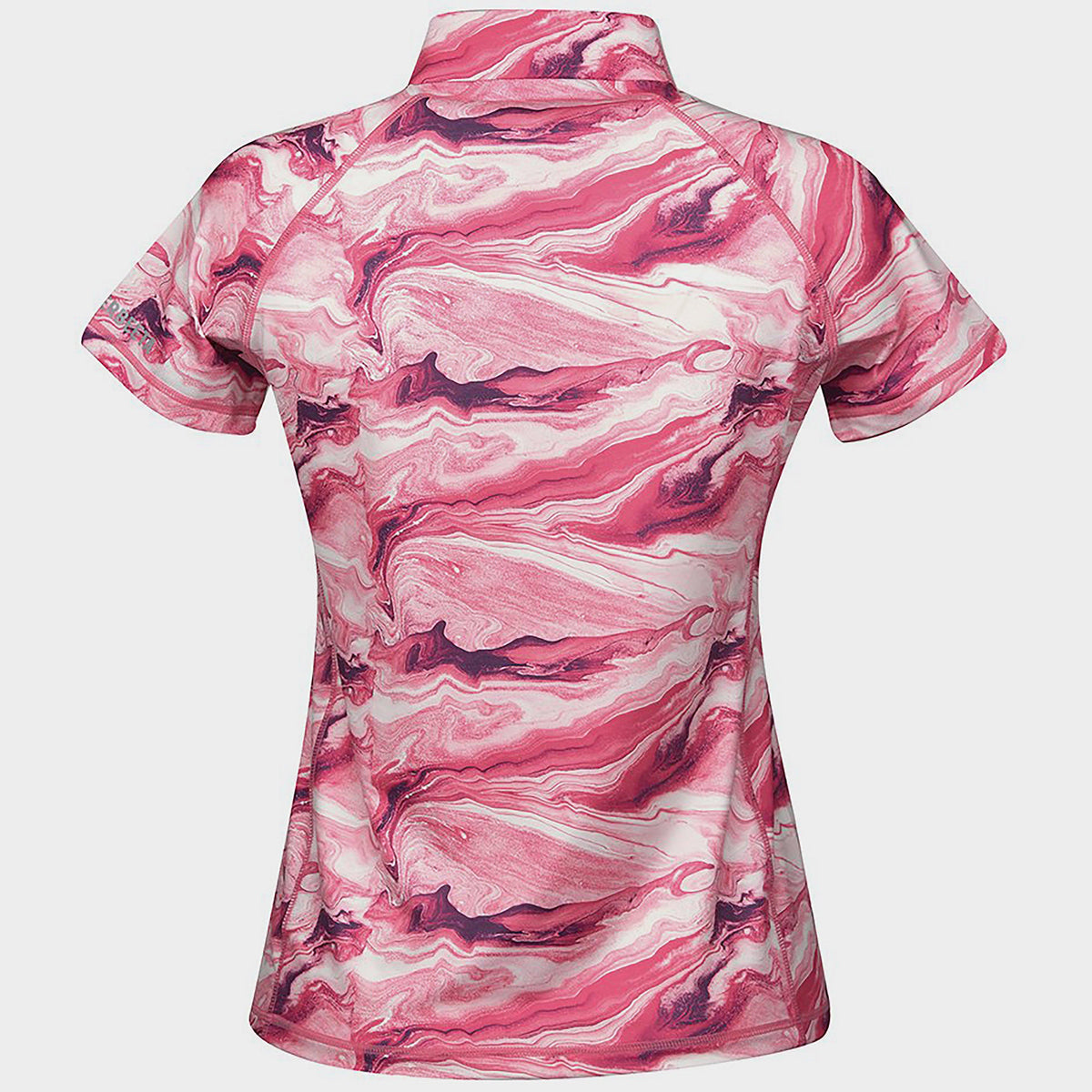 Short Sleeve Ruby Marble Top Pink Swirl Marble