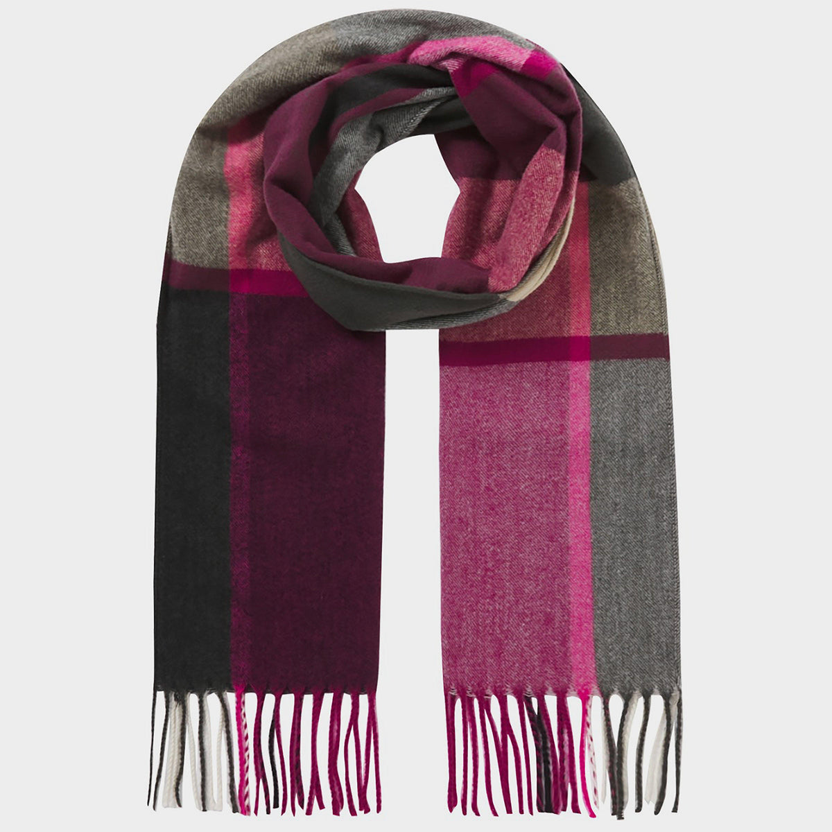 Ladies Bracken Scarf Black Check