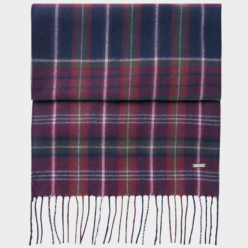 Womens Bracken Scarf Navy Purple Check