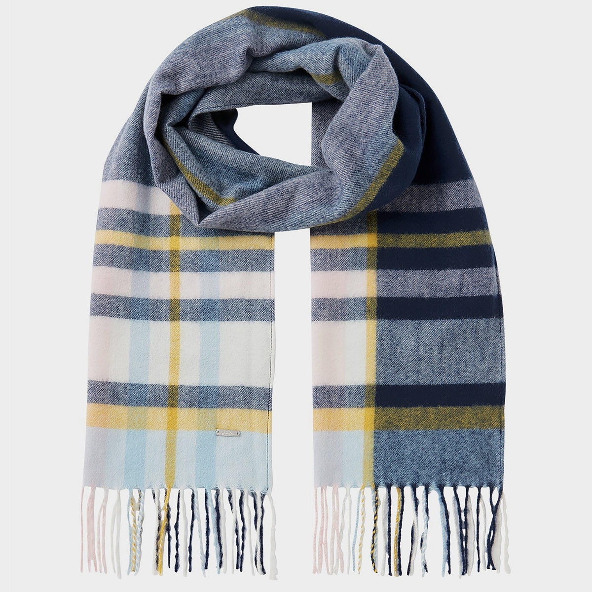 Ladies Bracken Scarf Pink Blue Check