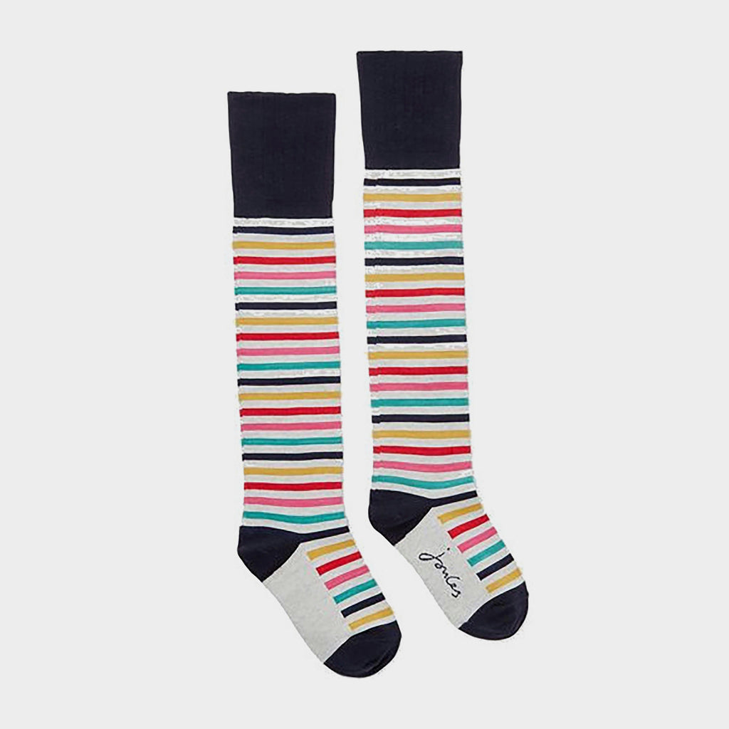 Joules Women's Nina Long Socks Multi Stripe