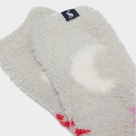 Fab Fluffy Socks Grey Stars