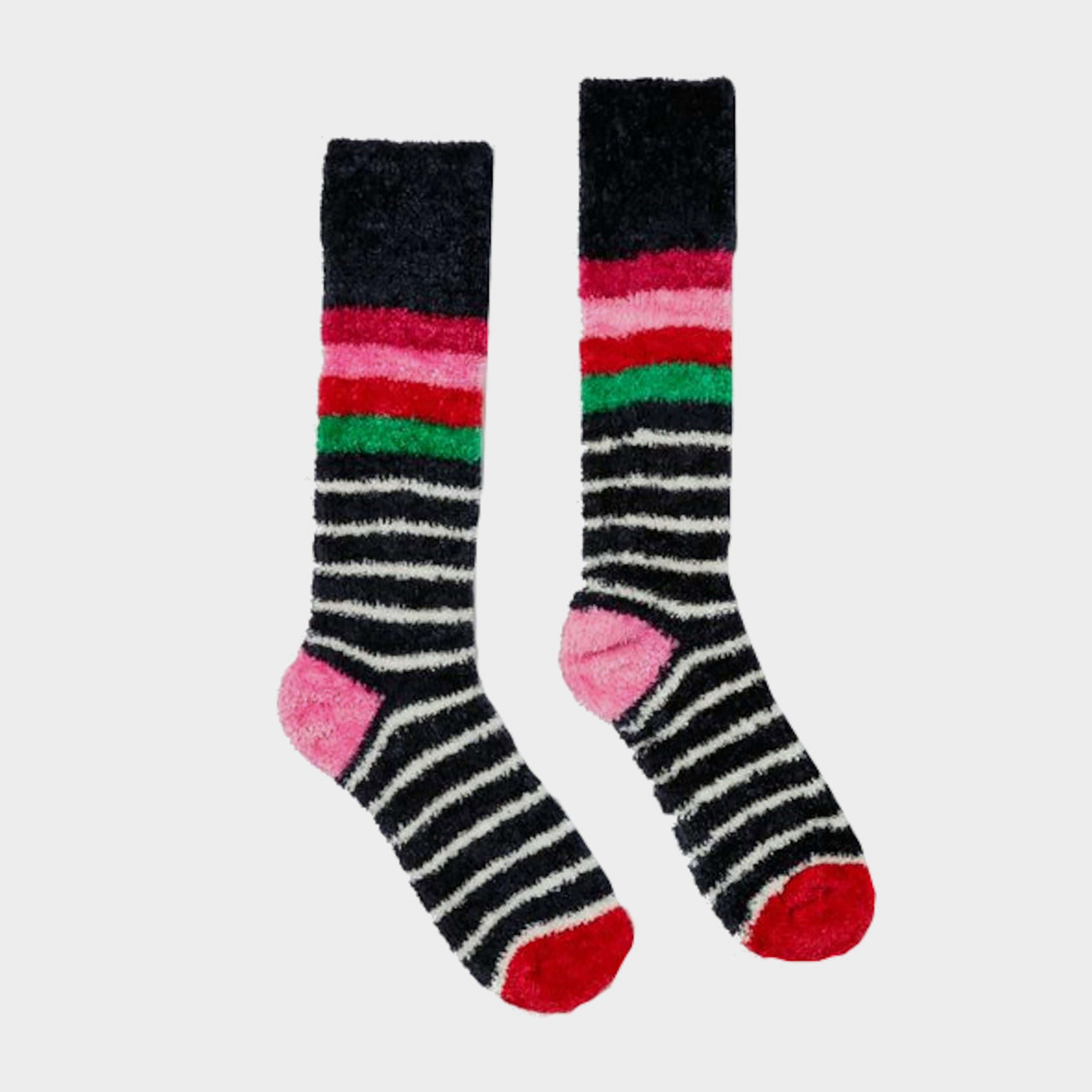 Fab Fluffy Socks Navy Stripe