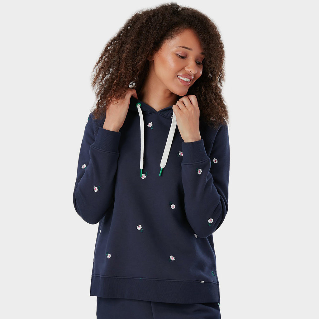 Womens Rowley Embroidered Sweatshirt Navy Ditsy