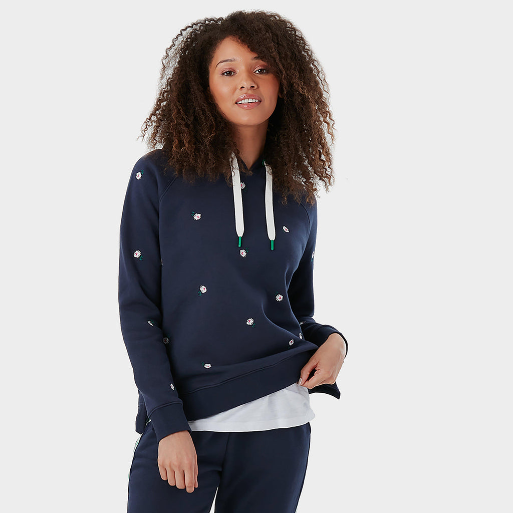 Womens Rowley Embroidered Sweatshirt Navy Ditsy