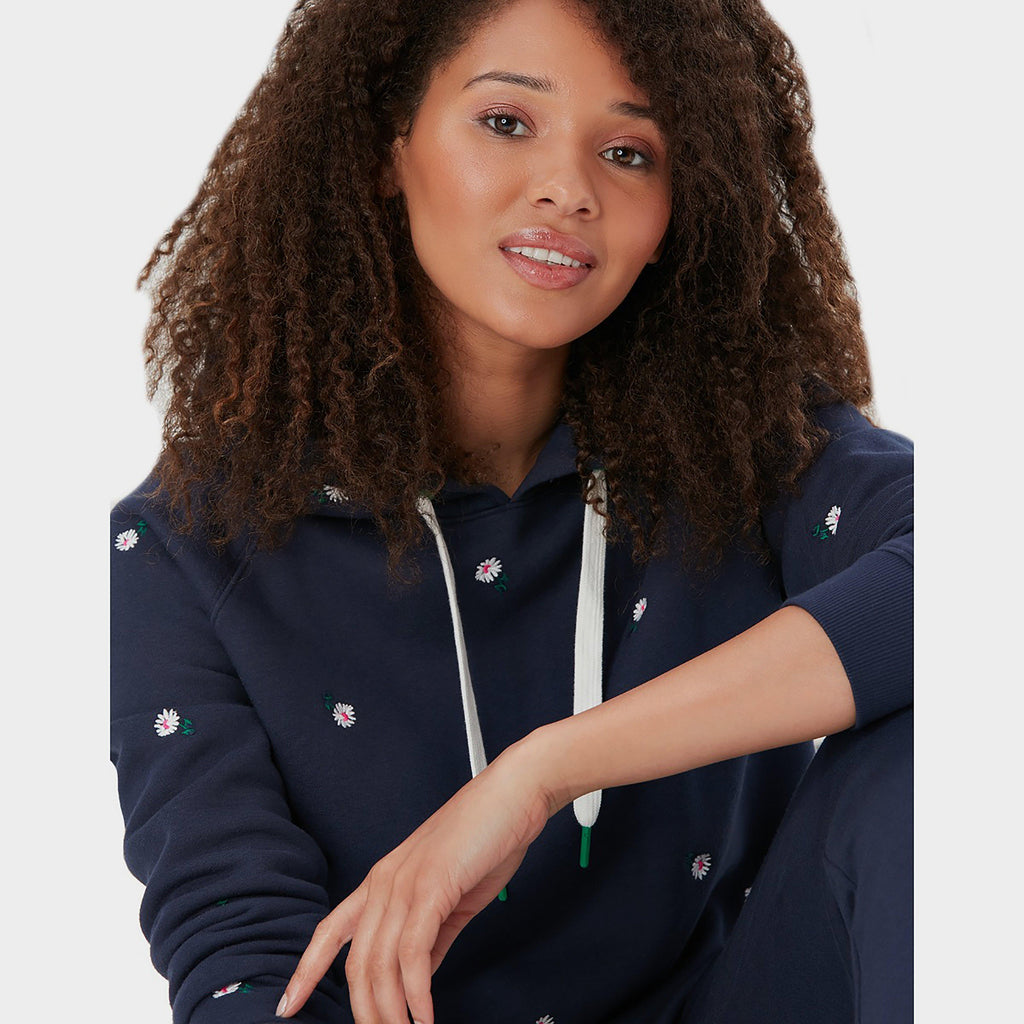 Womens Rowley Embroidered Sweatshirt Navy Ditsy