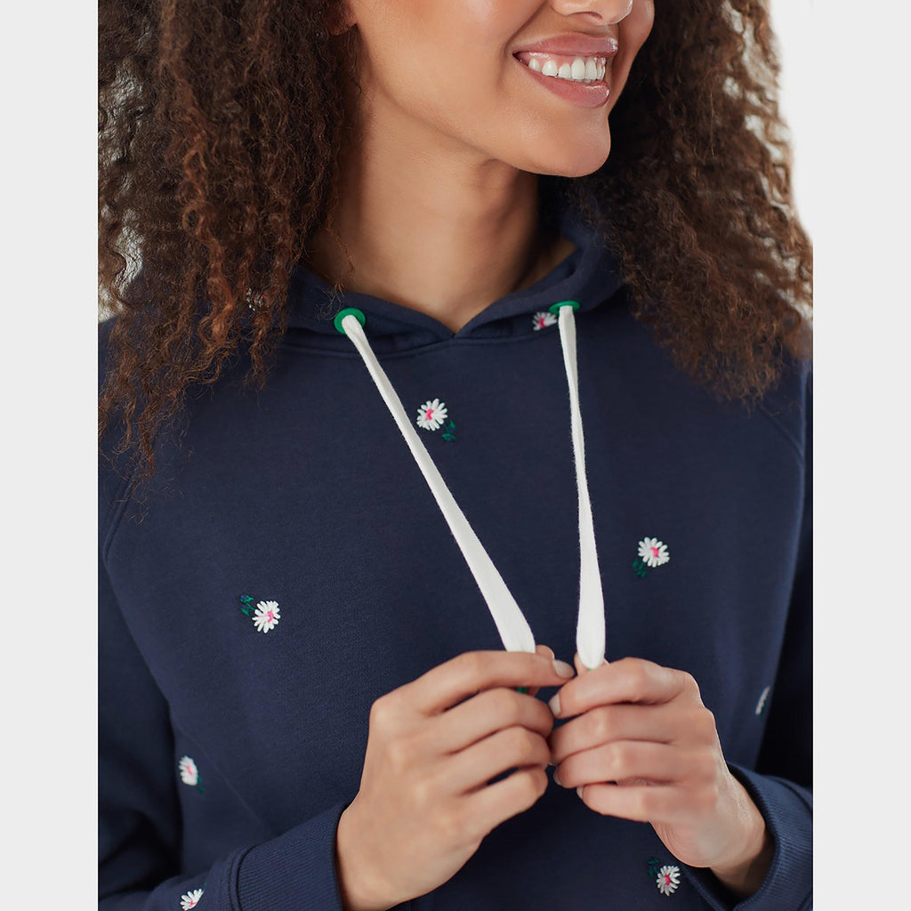 Womens Rowley Embroidered Sweatshirt Navy Ditsy