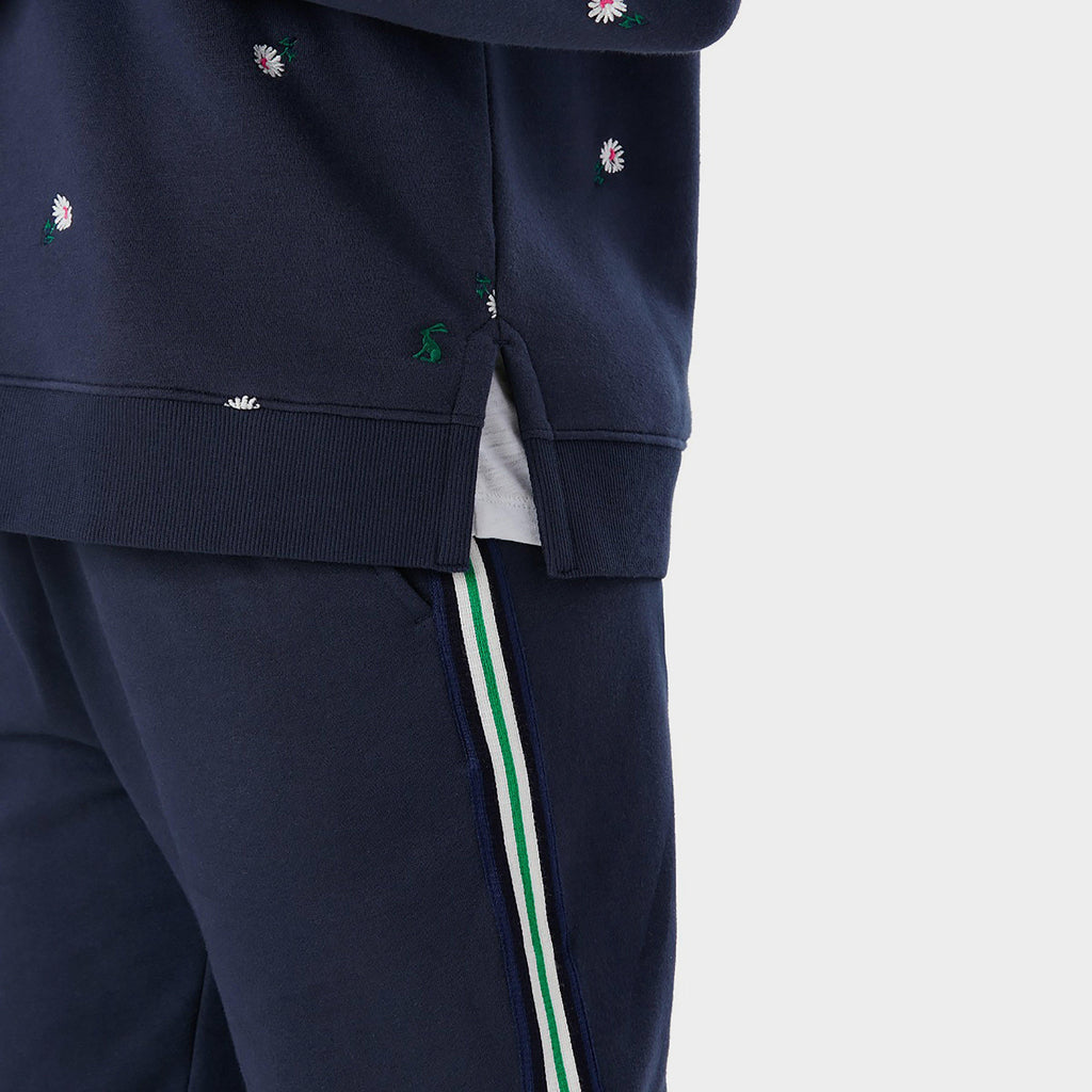 Womens Rowley Embroidered Sweatshirt Navy Ditsy