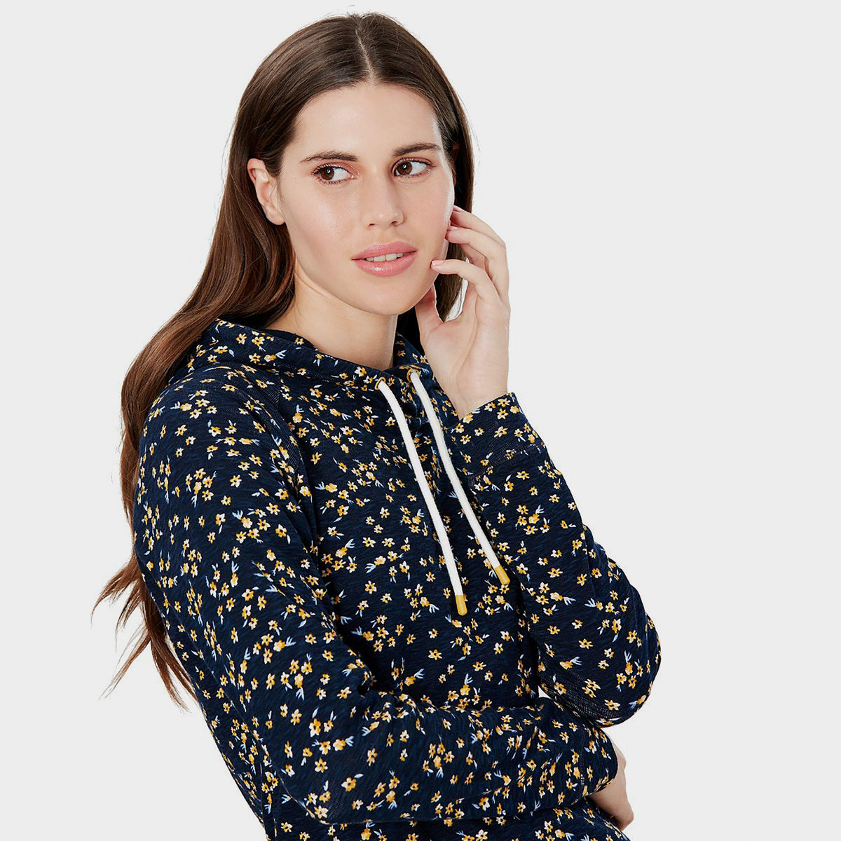Womens Marlston Print Hoody Navy Ditsy