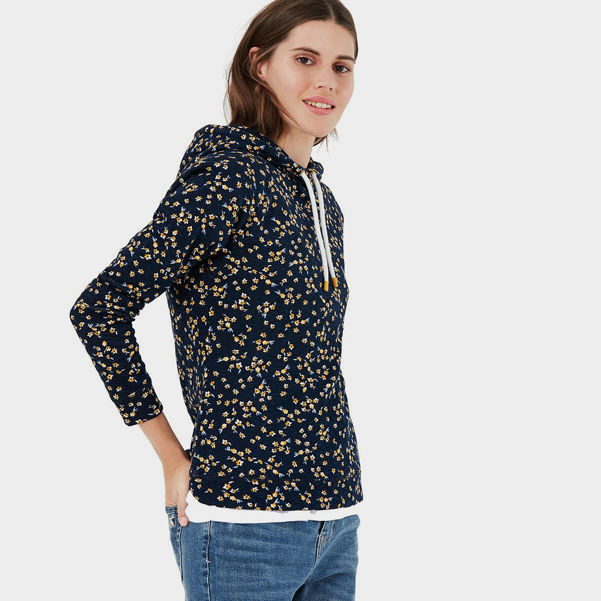 Womens Marlston Print Hoody Navy Ditsy