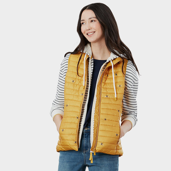 Ladies Snug Gilet Gold Bees