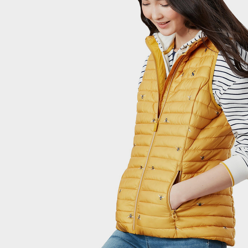 Ladies Snug Gilet Gold Bees