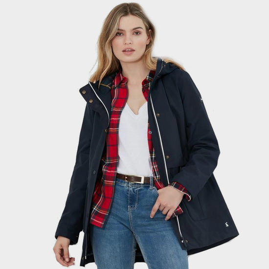 Womens Rushmere Mountain Tech Waterproof Raincoat Marine Navy