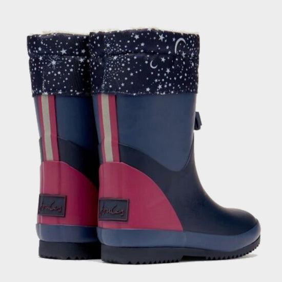 Junior Warm Wellies French Navy