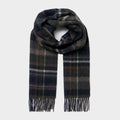 Tytherton Wool Scarf Green Navy Check
