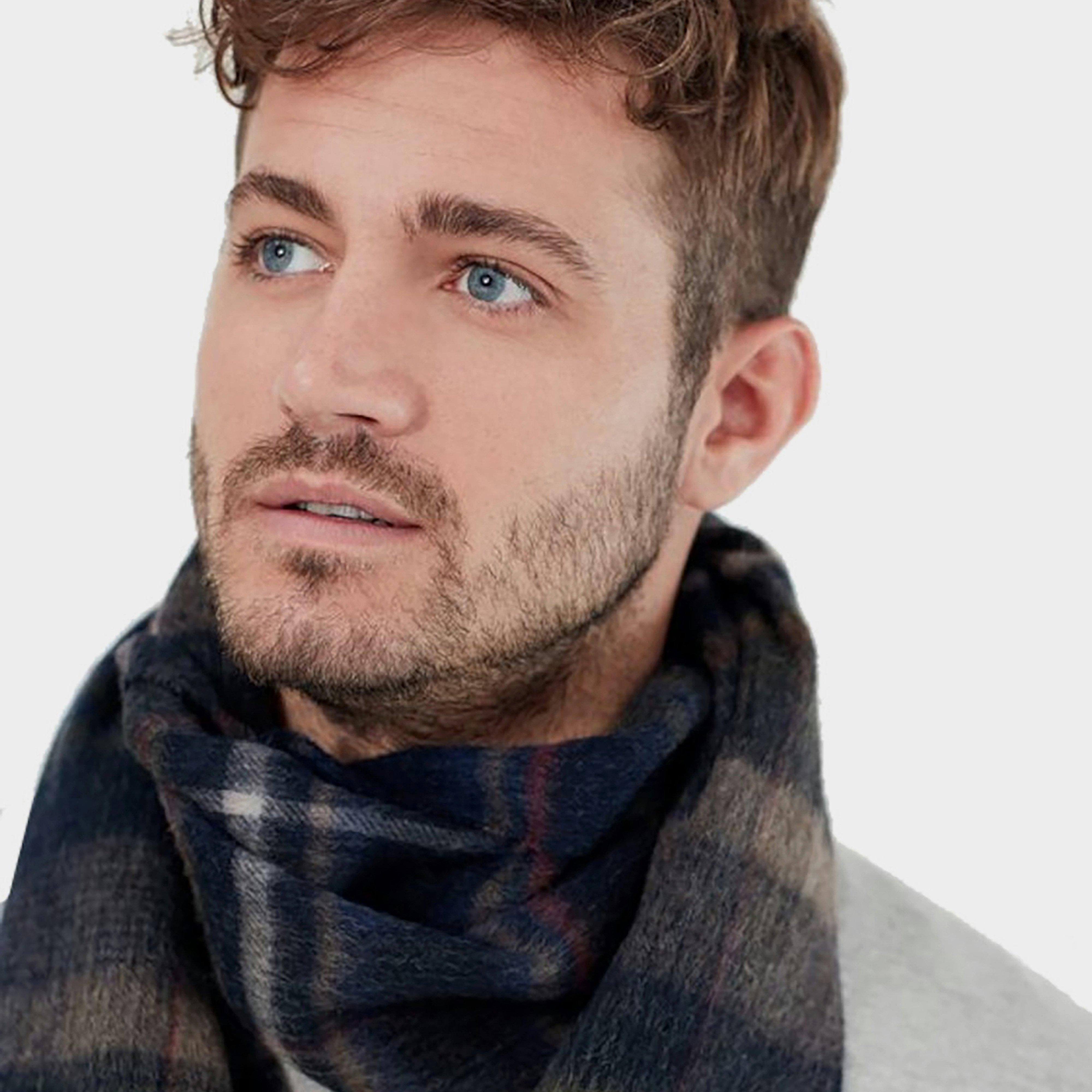 Tytherton Wool Scarf Green Navy Check
