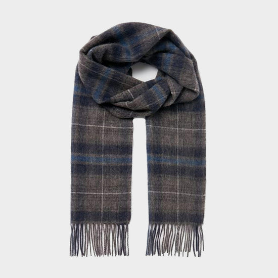 Tytherton Wool Scarf Grey Marl Check