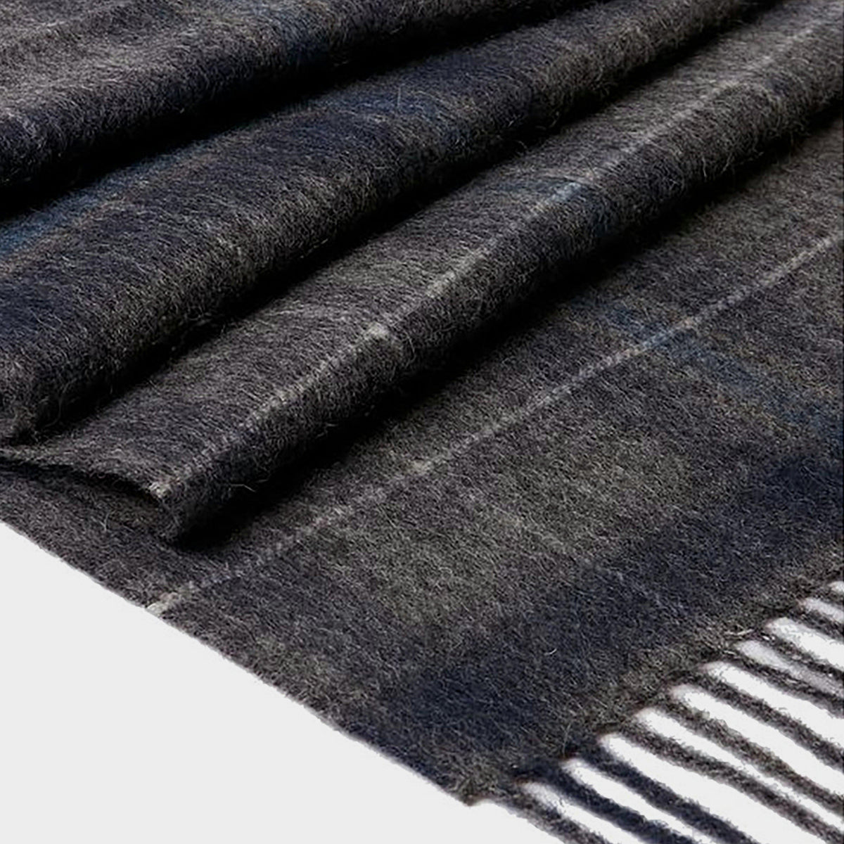 Tytherton Wool Scarf Grey Marl Check