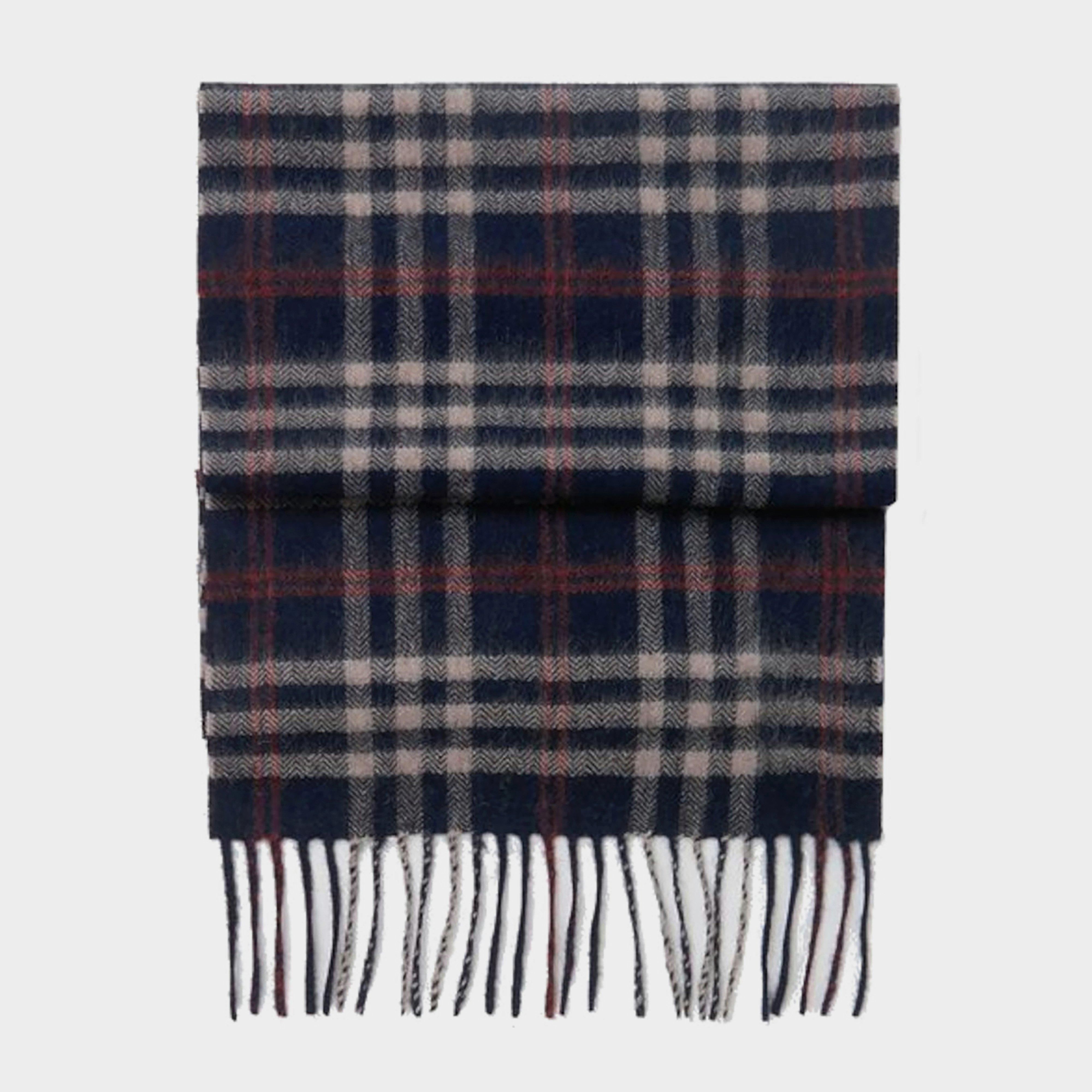 Tytherton Wool Scarf Navy Cream Check