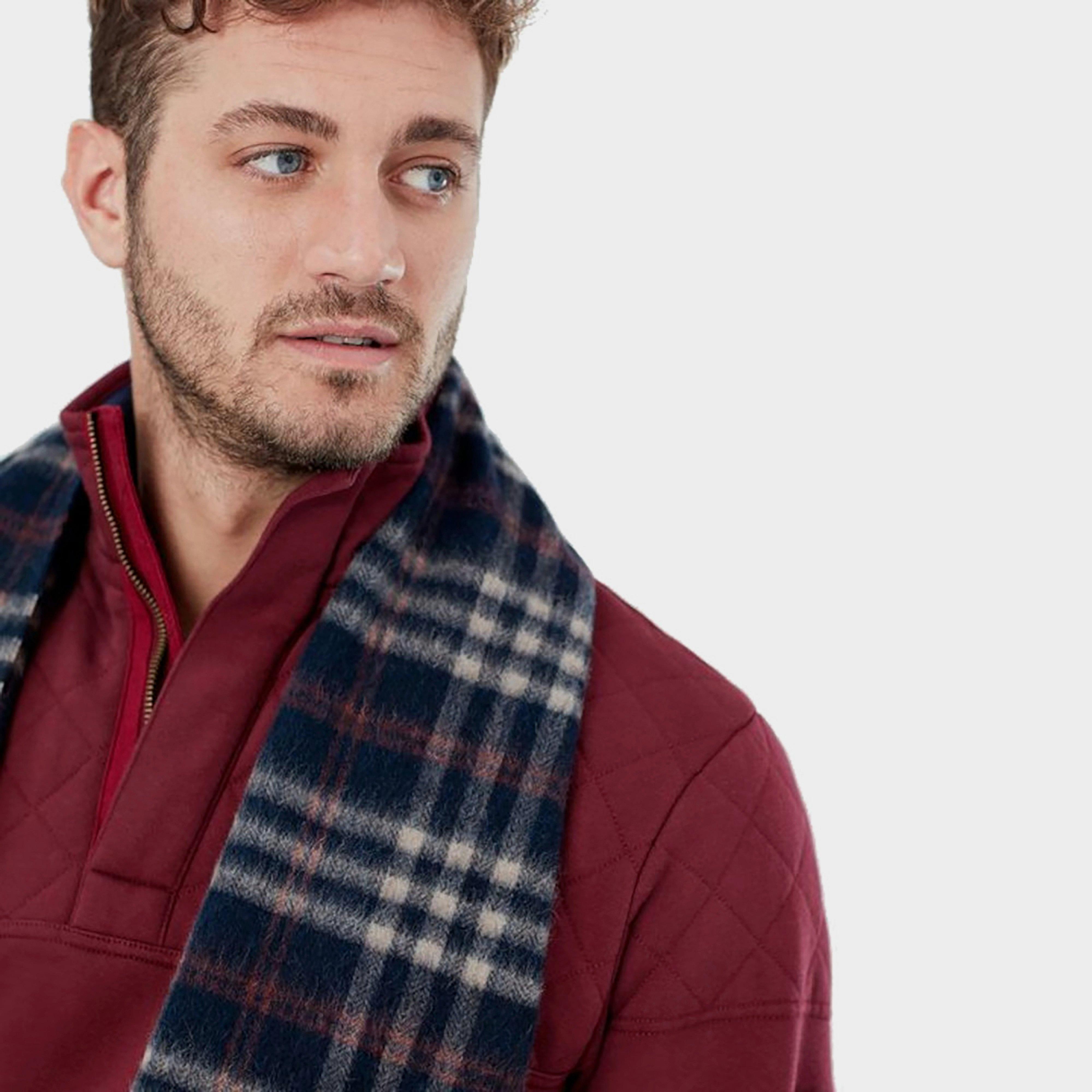 Tytherton Wool Scarf Navy Cream Check