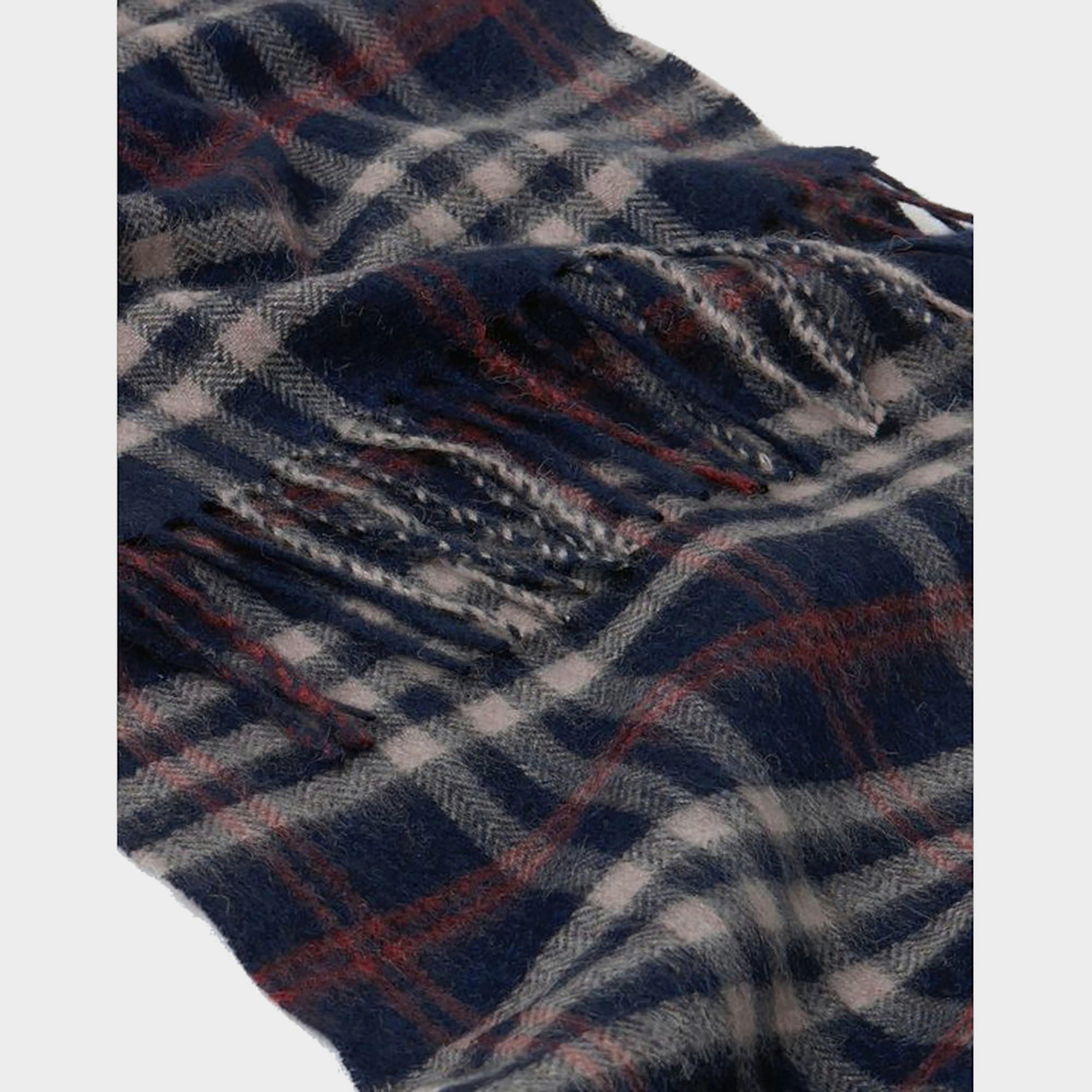 Tytherton Wool Scarf Navy Cream Check