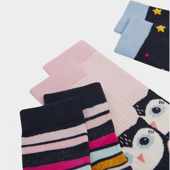 Kids Brilliant Bamboo Socks Owl Stripe