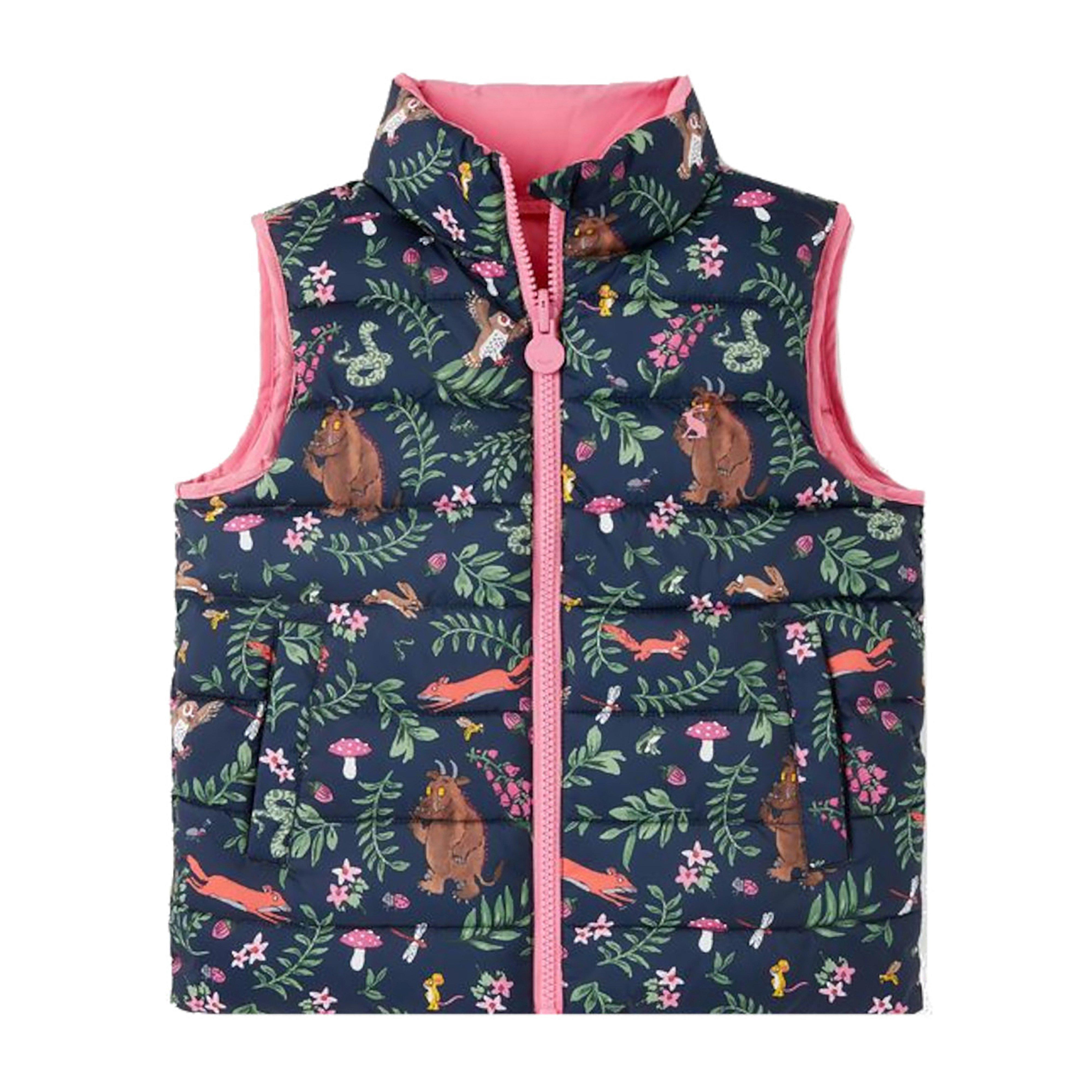 Gruffalo Flip It Reversable Gilet Gruffalo Blue Floral