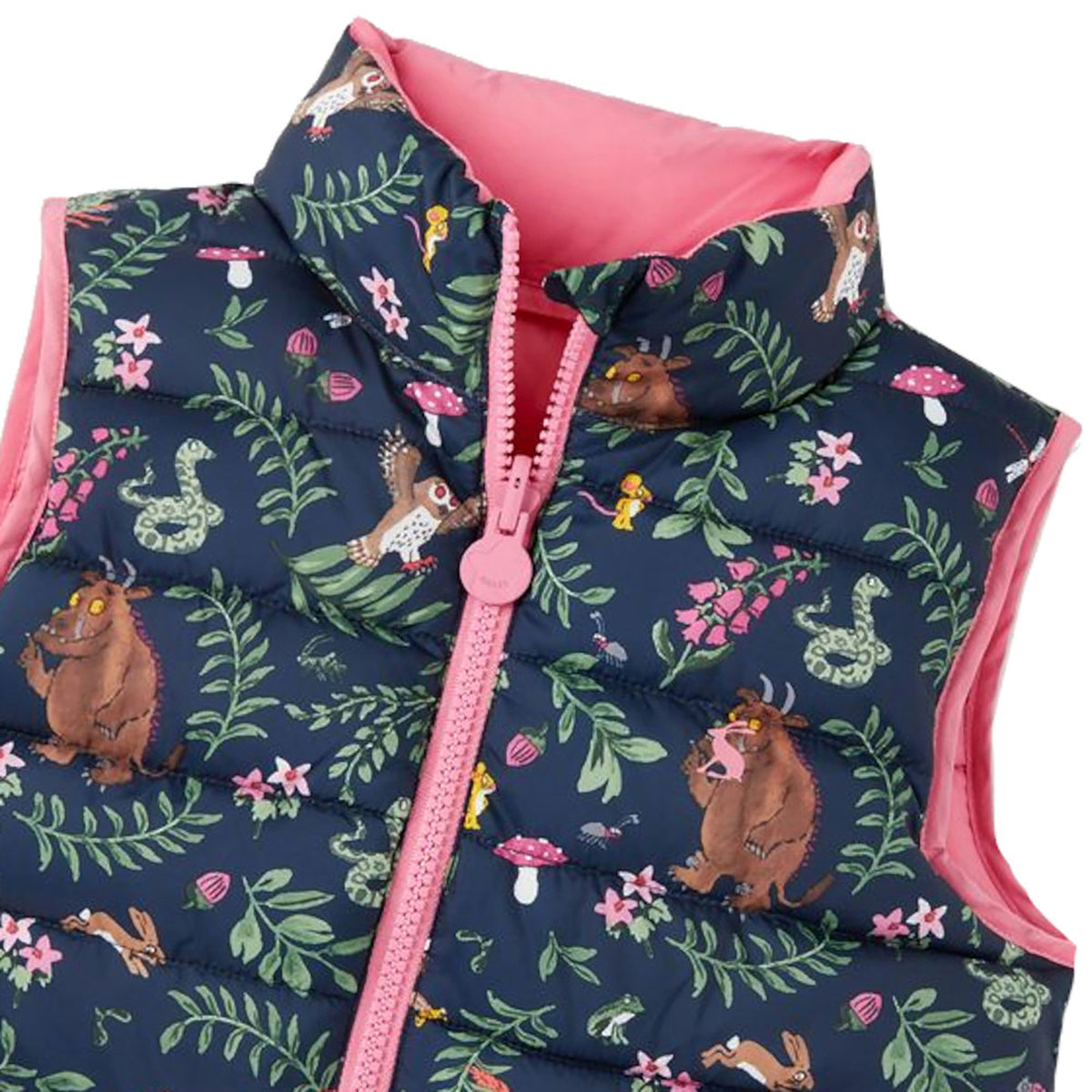 Gruffalo Flip It Reversable Gilet Gruffalo Blue Floral