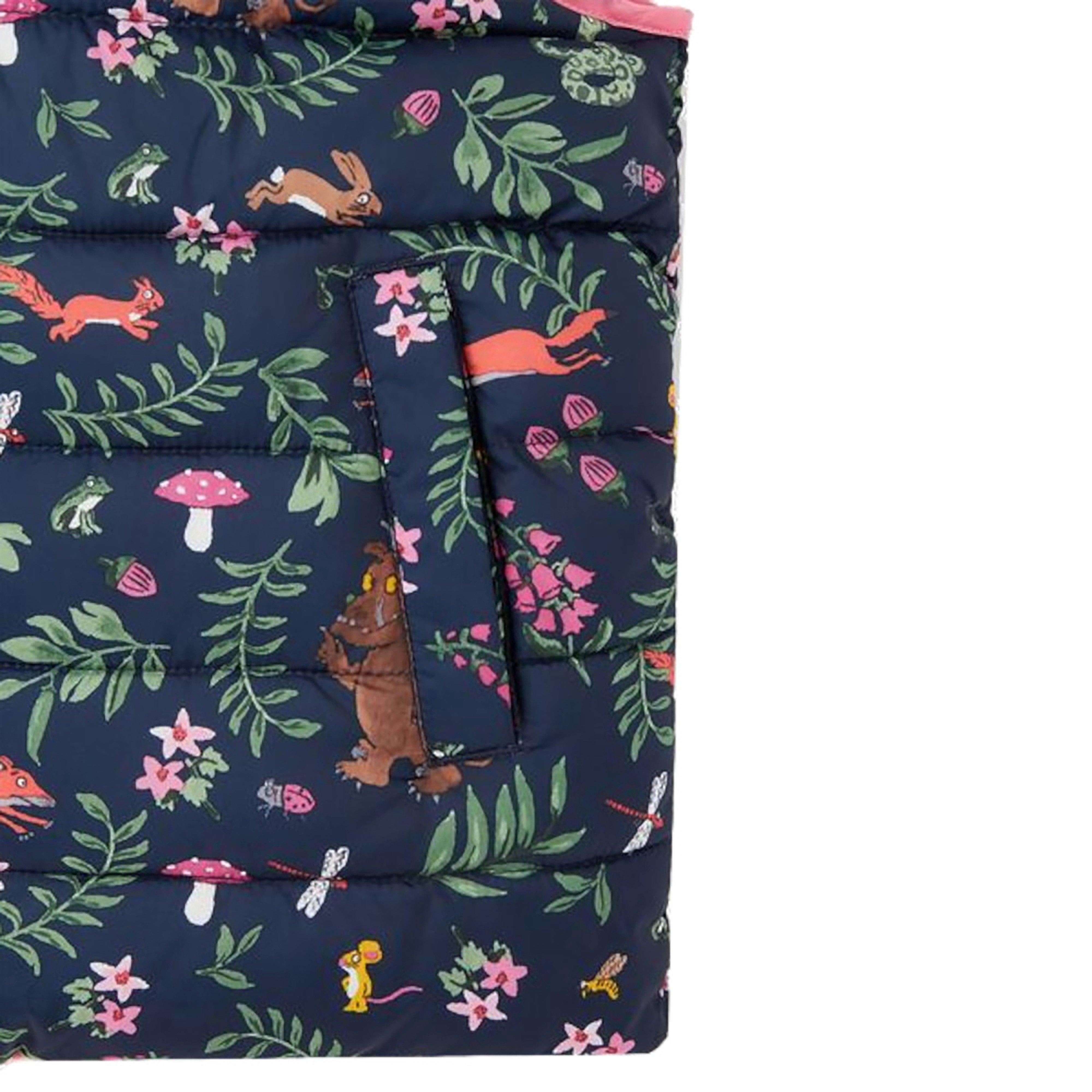 Gruffalo Flip It Reversable Gilet Gruffalo Blue Floral