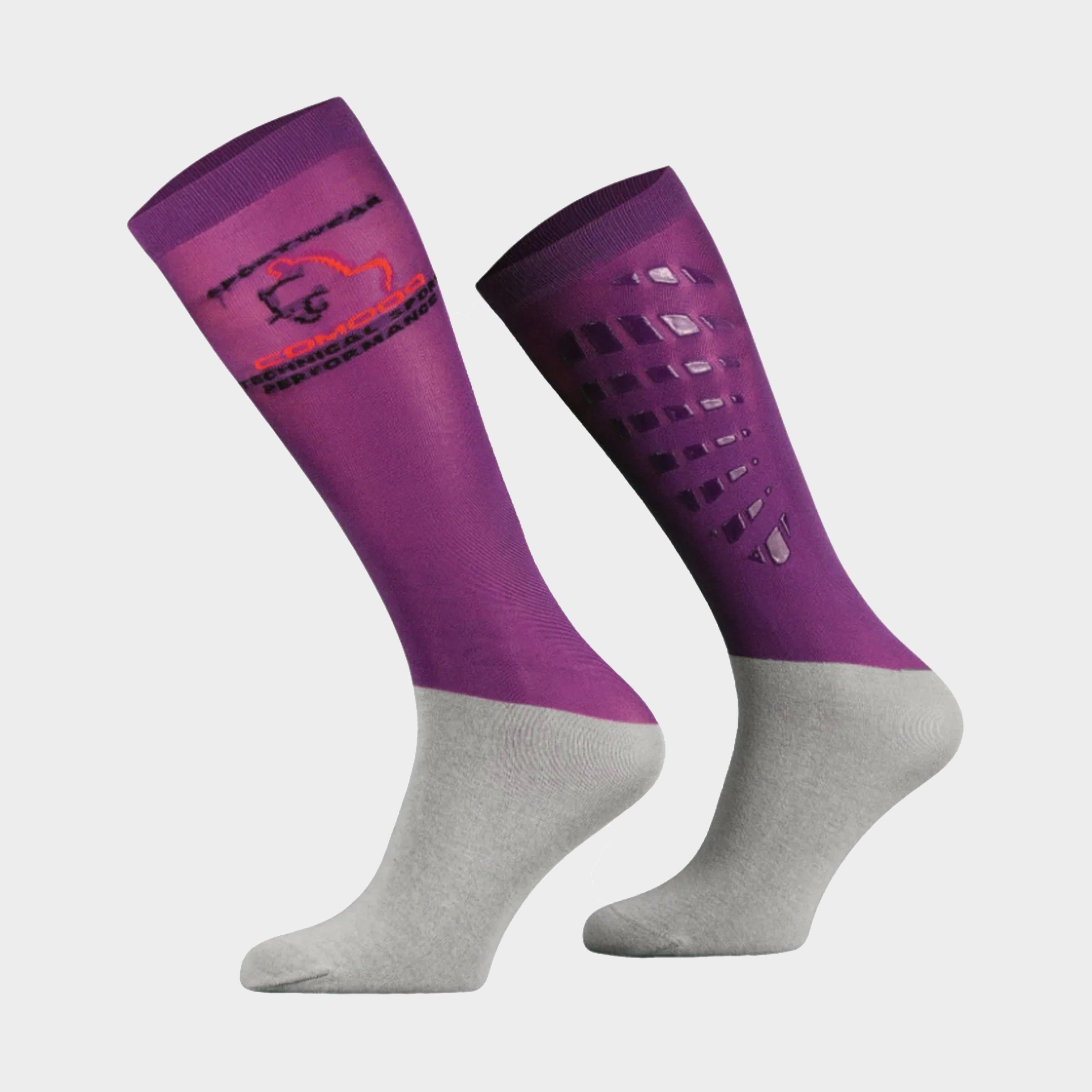 Adults Silicone Grip Socks Violet