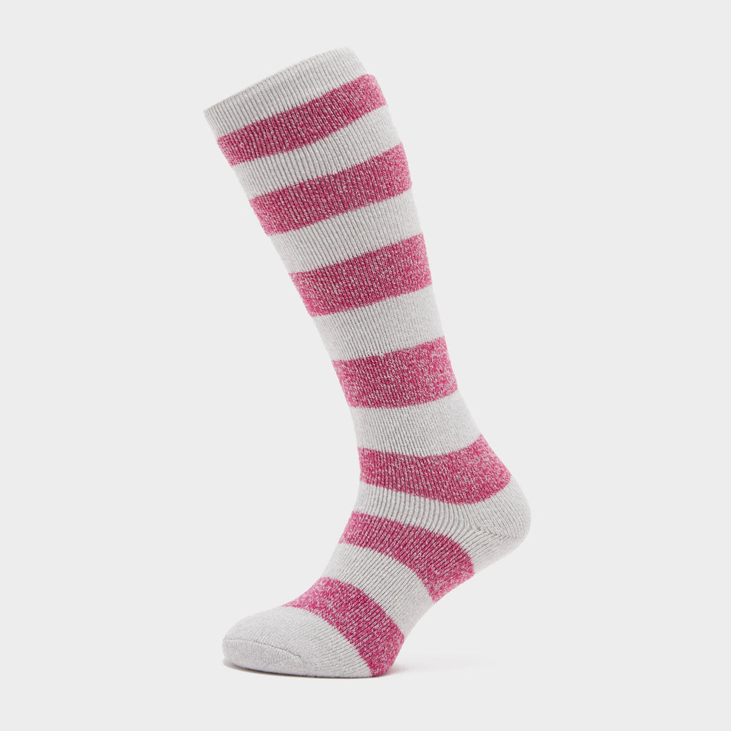 Equestrian Lite Long Socks Pink/White Stripe