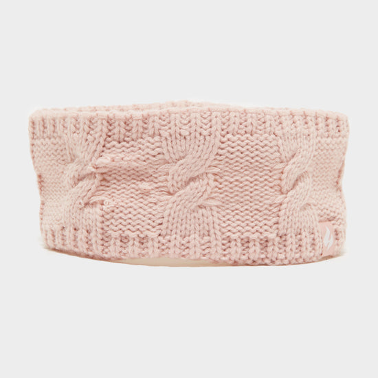 Alta Luxury Cable Knit Headband Pink