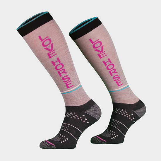 Adults Love Horses Socks Grey