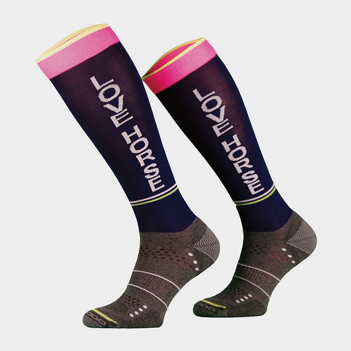 Adults Love Horses Socks Navy