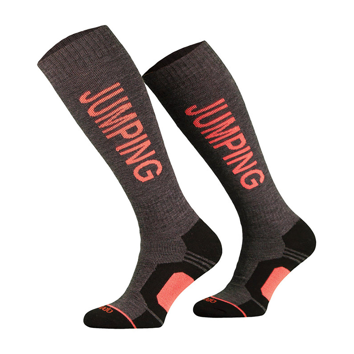 Jumping Socks Dark Grey/Salmon
