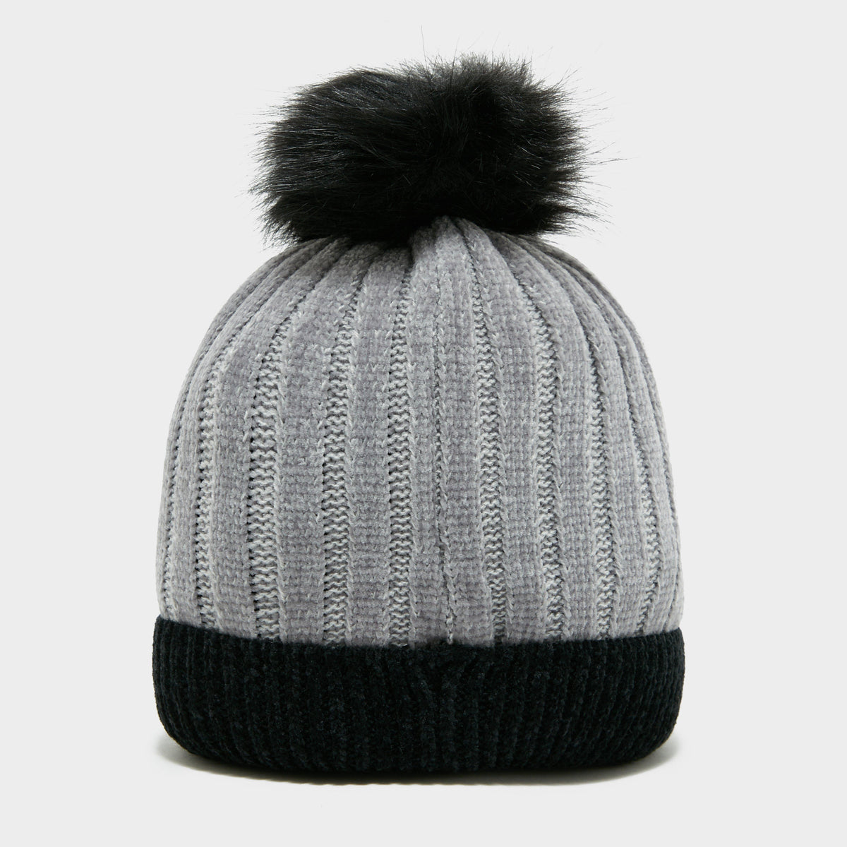 Womens Lakeside Pom Hat Grey/Black