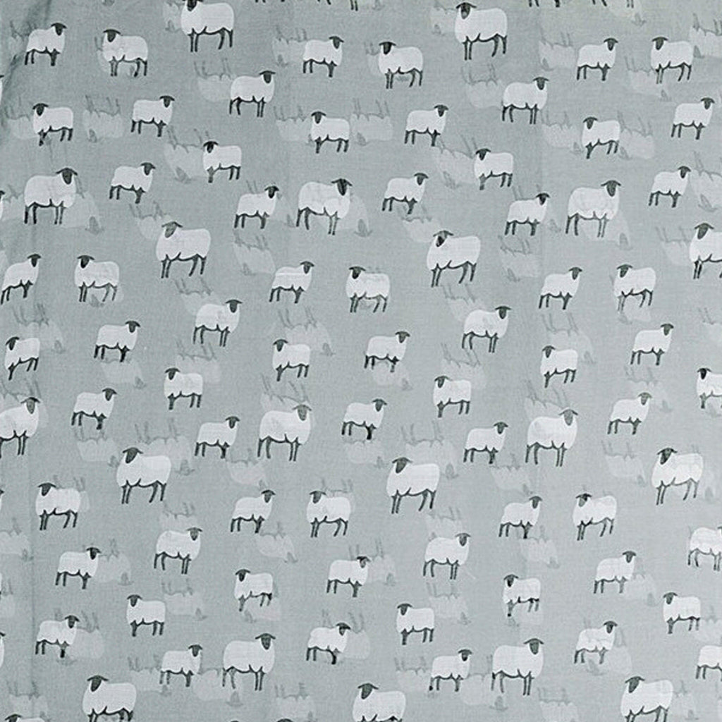 Platinum Sheep Print Scarf Grey