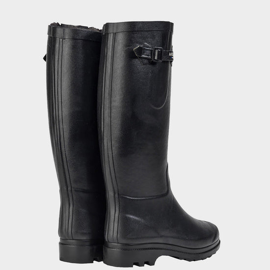 Ladies Aiglentine Fur Lined II Wellington Boots Noir