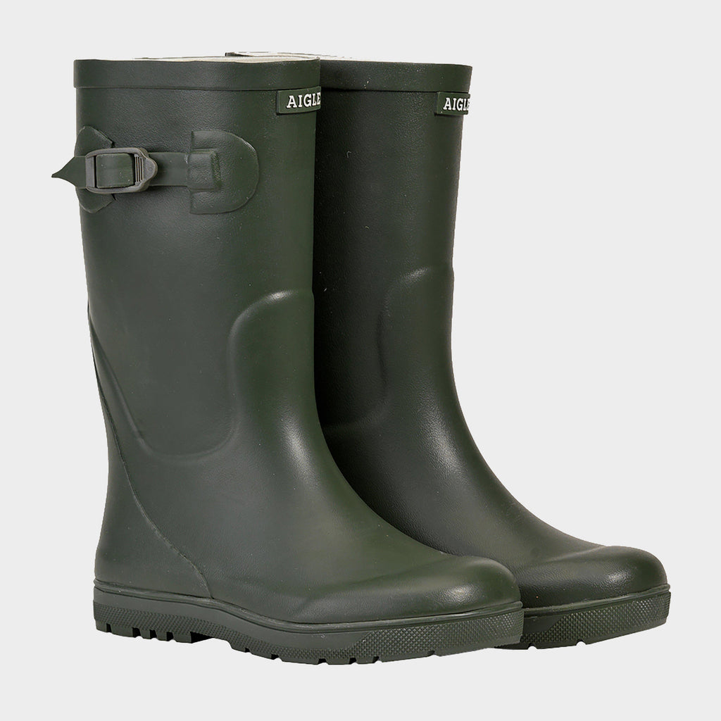 Childs Woody Pop Wellington Boots Kaki