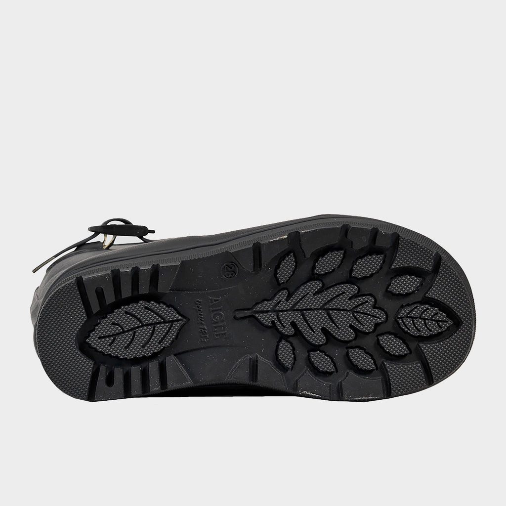 Childs Woody Pop Fur Wellington Boots Marine