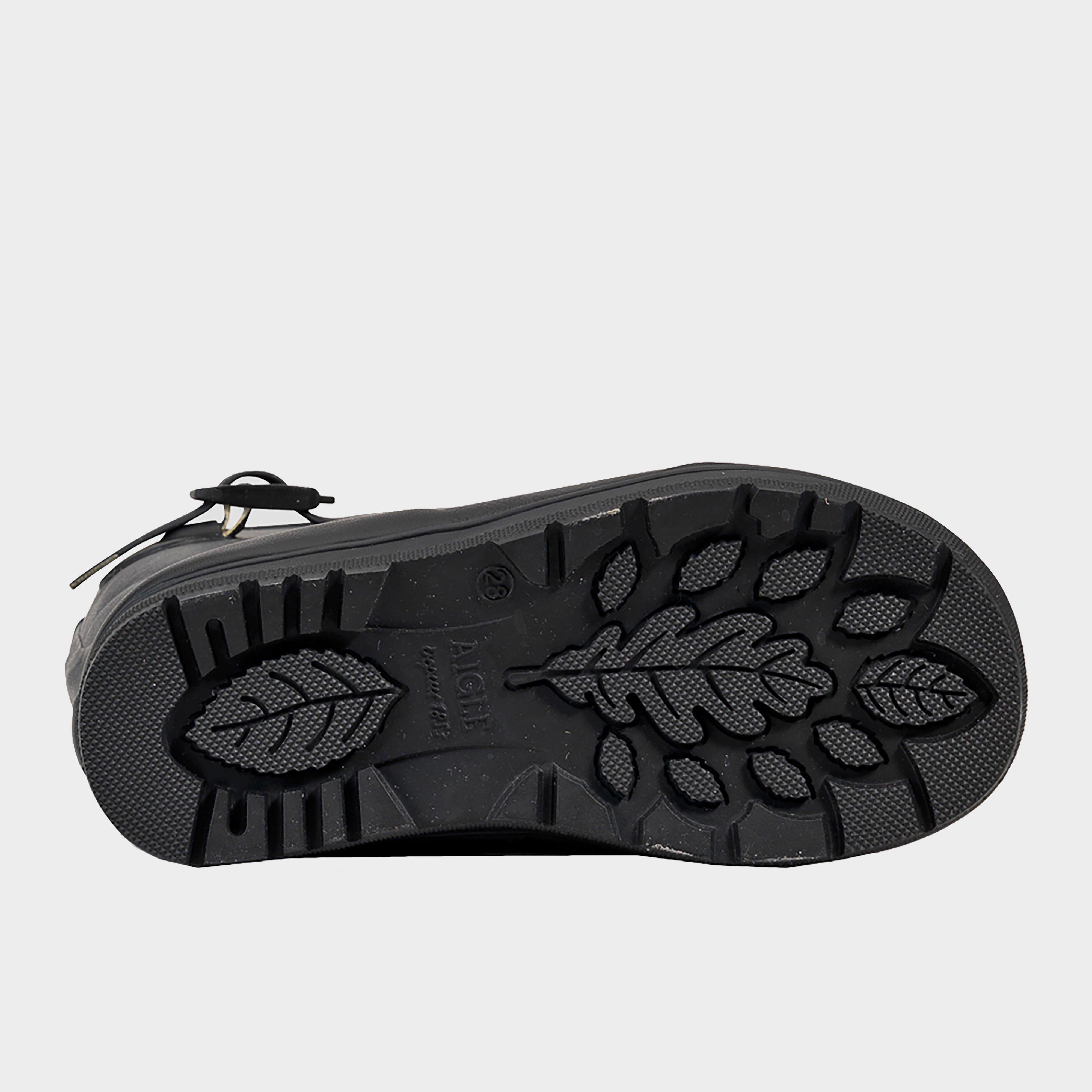 Childs Woody Pop Fur Wellington Boots Marine