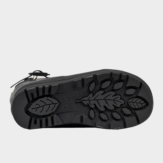 Childs Woody Pop Fur Wellington Boots Marine