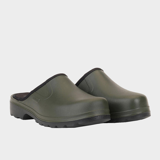 Mens Taden Clogs Kaki/Noir