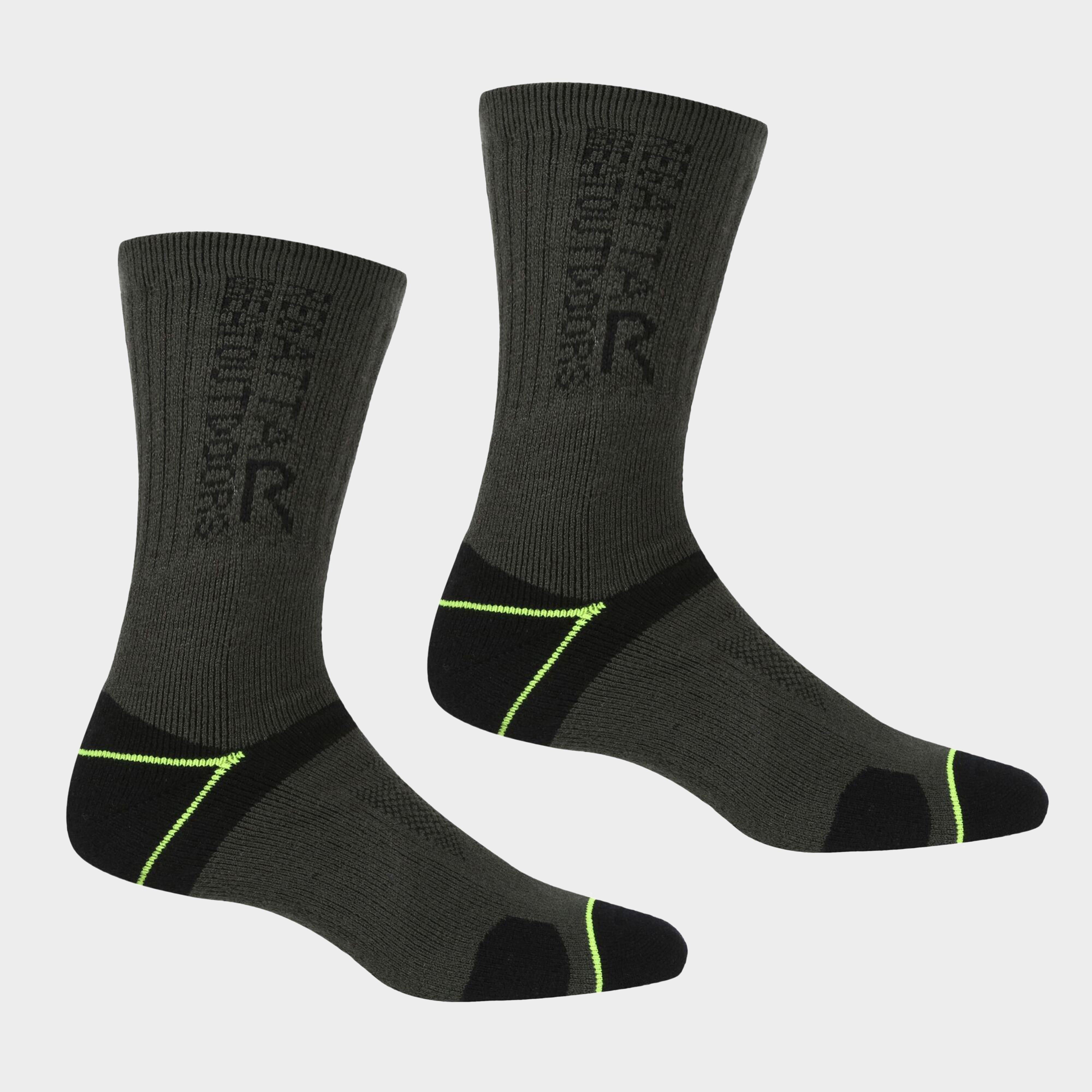 Mens Blister Protection II Socks Black/Electric Lime