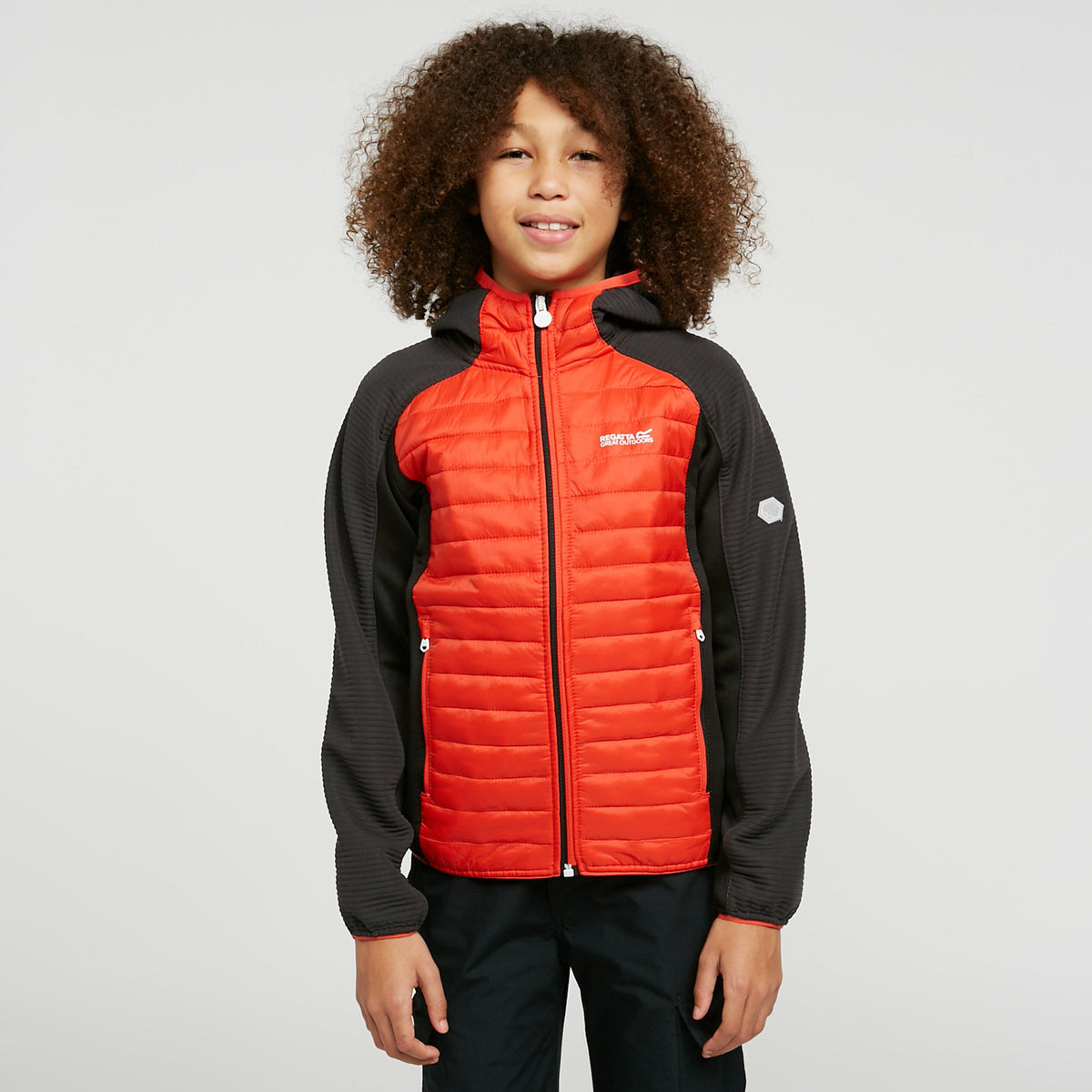 Childs Kielder Hybrid V Jacket Cajun Orange/Ash/Black