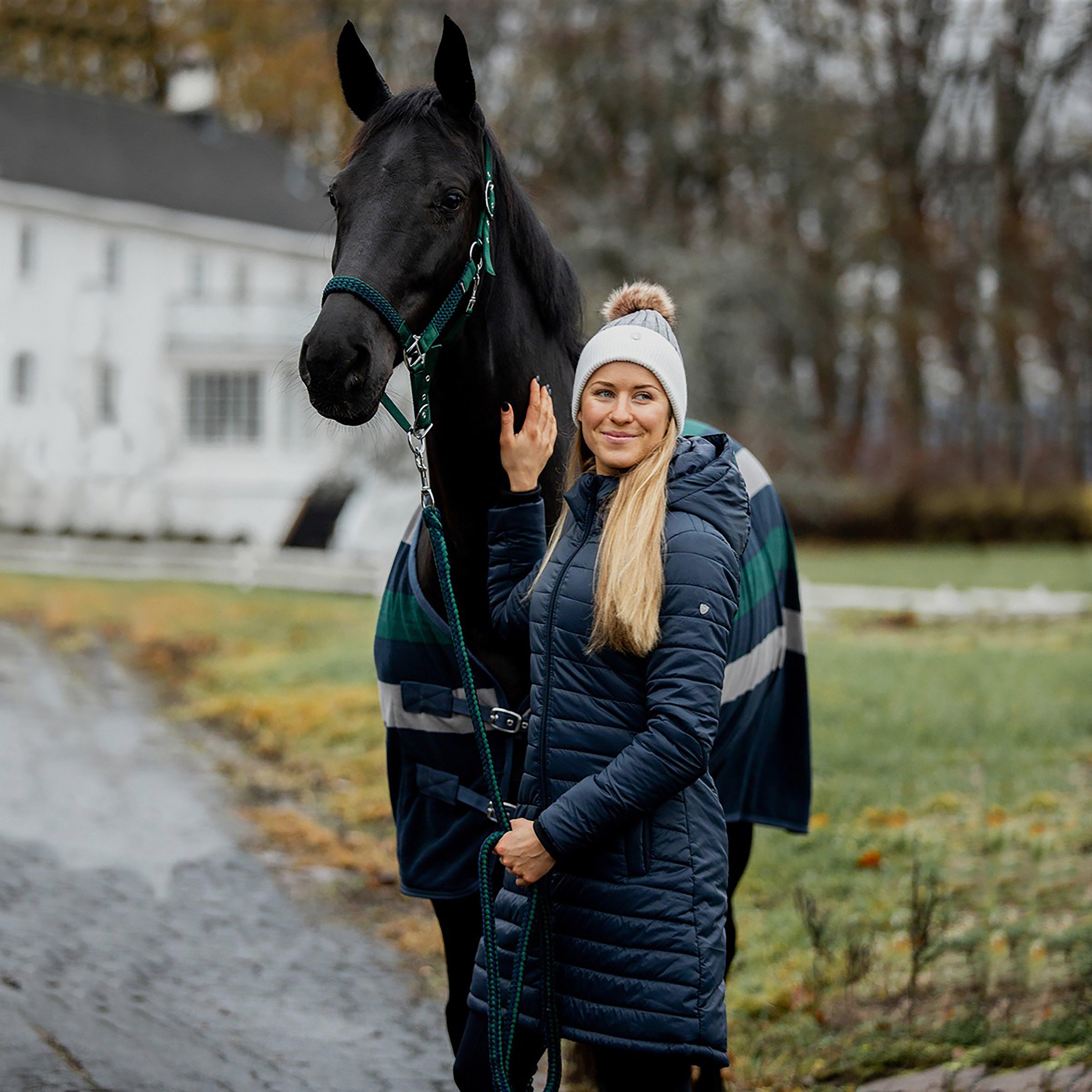 Womens Charlotte Long Riding Jacket Dark Navy