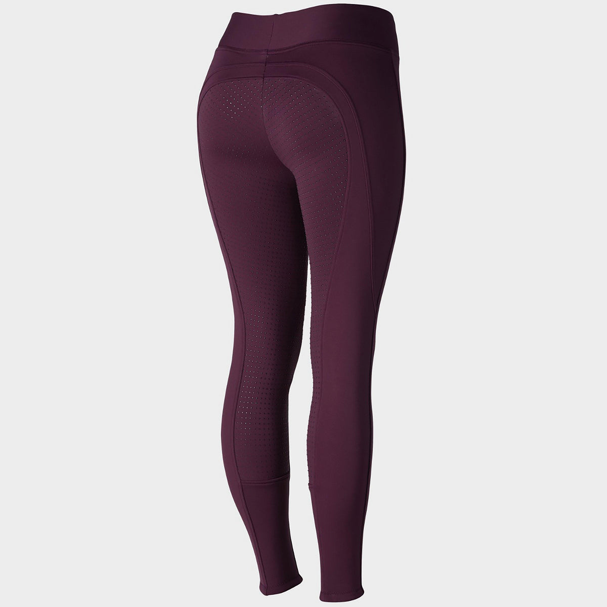 Ladies Active Silicone Full Seat Tights Eggplant Burgundy