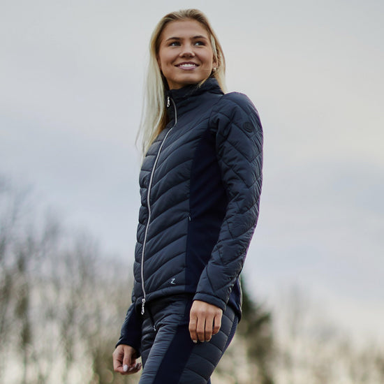 Ladies Isla Padded Hybrid Jacket Dark Navy