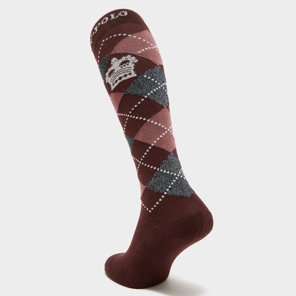 Argyle Socks Maroon