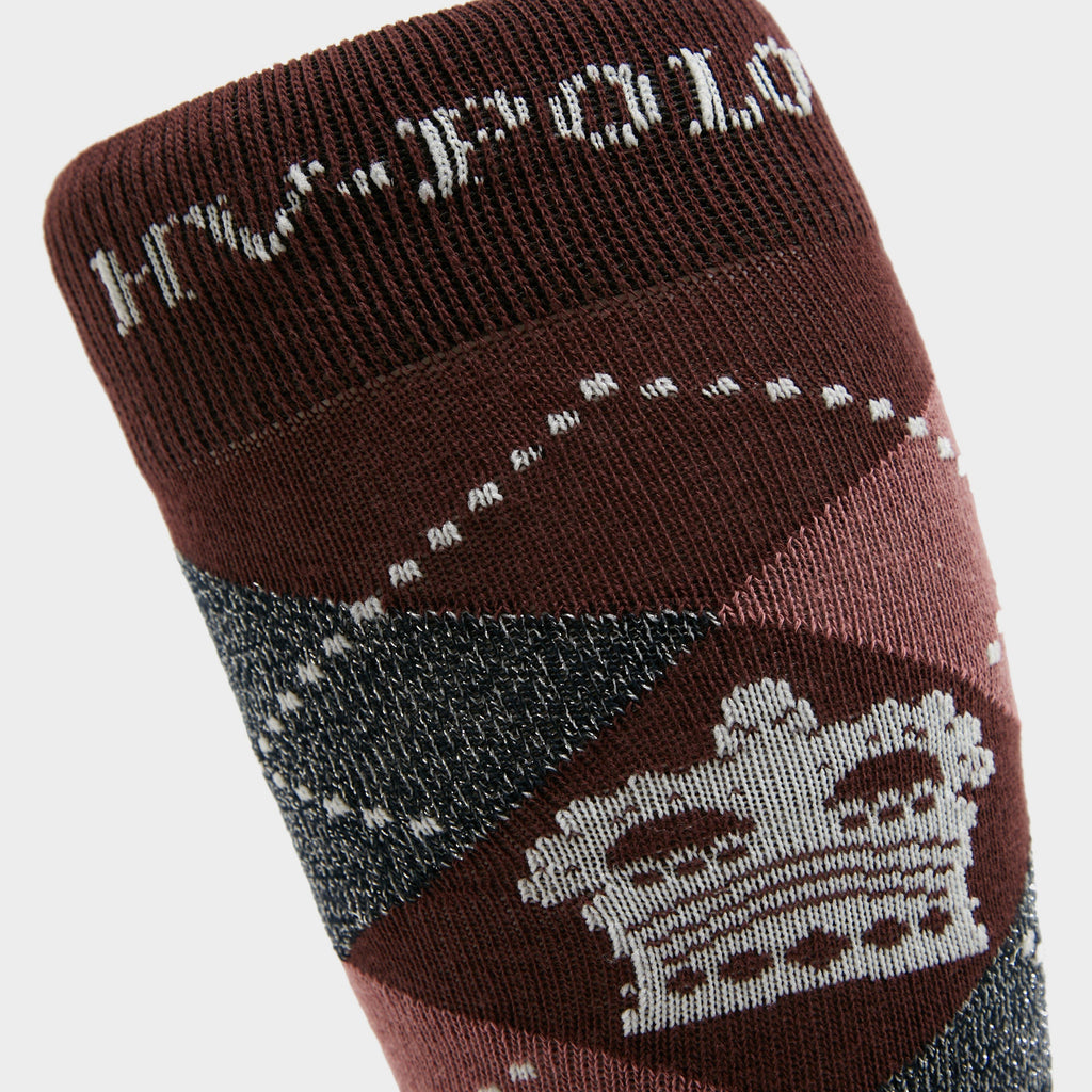 Argyle Socks Maroon